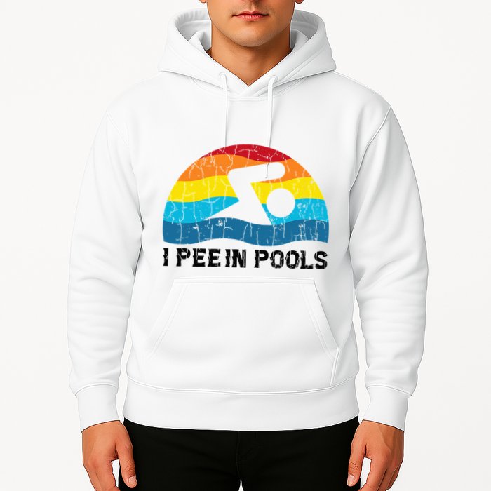 I Pee In Pools Funny Swimmer Swimming Coach Player Hoodie