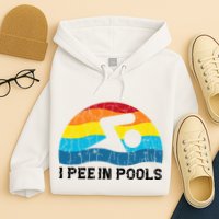I Pee In Pools Funny Swimmer Swimming Coach Player Hoodie