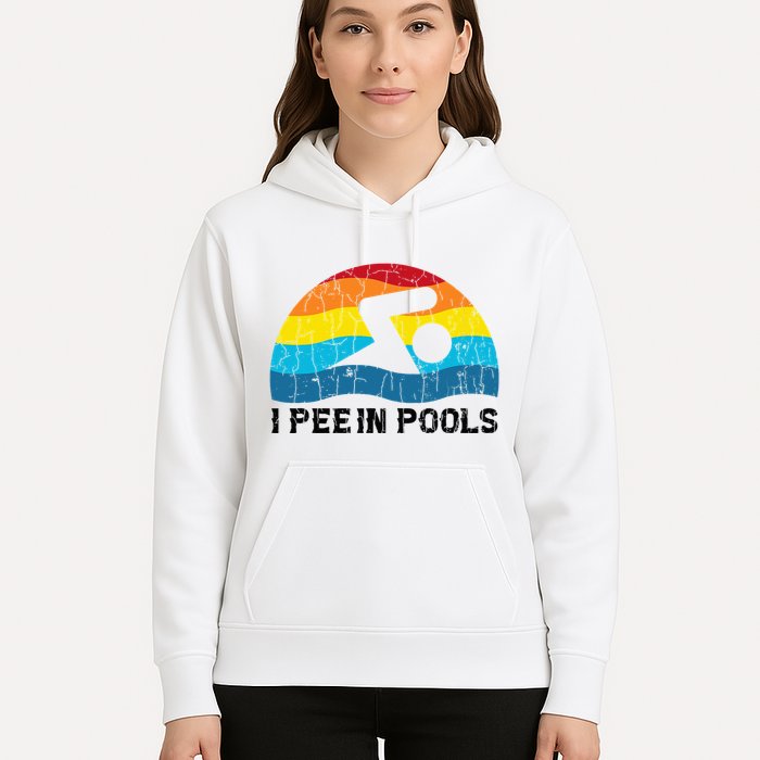 I Pee In Pools Funny Swimmer Swimming Coach Player Hoodie