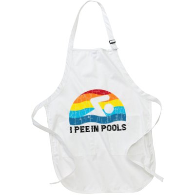 I Pee In Pools Funny Swimmer Swimming Coach Player Apron