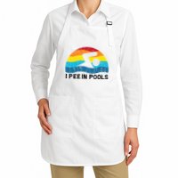 I Pee In Pools Funny Swimmer Swimming Coach Player Apron
