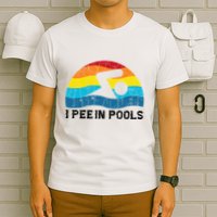 I Pee In Pools Funny Swimmer Swimming Coach Player T-Shirt