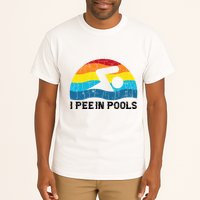 I Pee In Pools Funny Swimmer Swimming Coach Player Tall T-Shirt