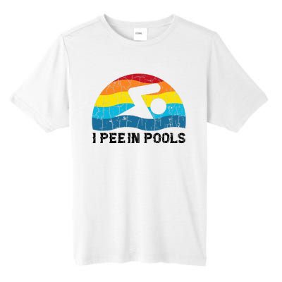 I Pee In Pools Funny Swimmer Swimming Coach Player Tall Fusion ChromaSoft Performance T-Shirt