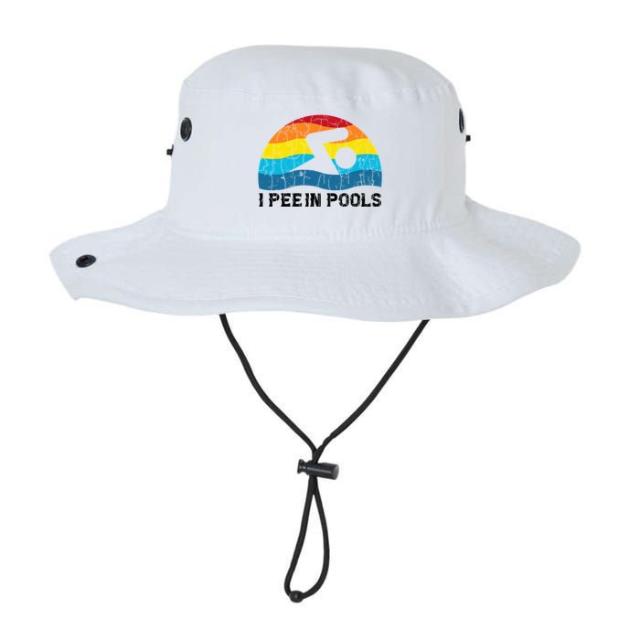 I Pee In Pools Funny Swimmer Swimming Coach Player Bucket Hat