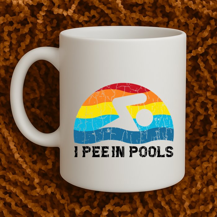 I Pee In Pools Funny Swimmer Swimming Coach Player Mug