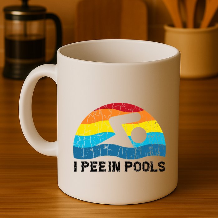 I Pee In Pools Funny Swimmer Swimming Coach Player Mug