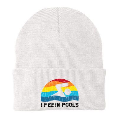 I Pee In Pools Funny Swimmer Swimming Coach Player Beanie