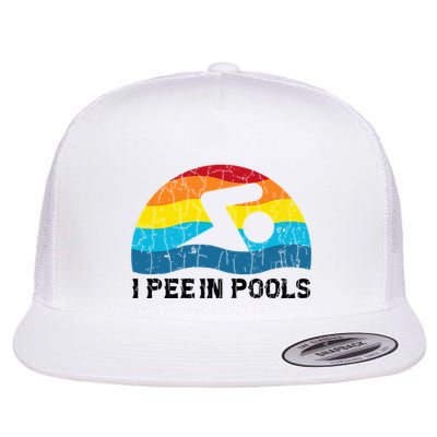 I Pee In Pools Funny Swimmer Swimming Coach Player Flatbill Hat