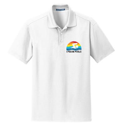I Pee In Pools Funny Swimmer Swimming Coach Player Dry Zone Grid Polo