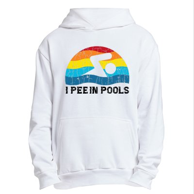 I Pee In Pools Funny Swimmer Swimming Coach Player Urban Pullover Hoodie