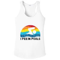 I Pee In Pools Funny Swimmer Swimming Coach Player Ladies PosiCharge Competitor Racerback Tank