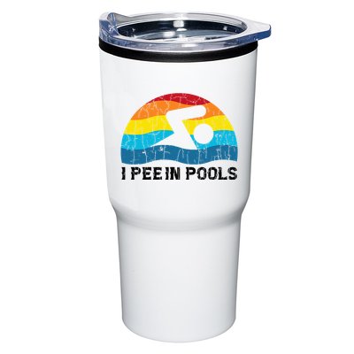 I Pee In Pools Funny Swimmer Swimming Coach Player Tumbler