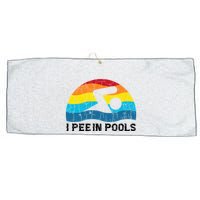 I Pee In Pools Funny Swimmer Swimming Coach Player Large Microfiber Waffle Golf Towel