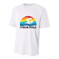 I Pee In Pools Funny Swimmer Swimming Coach Player Youth Performance Sprint T-Shirt