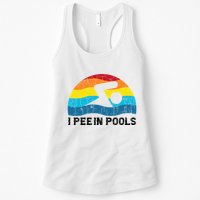 I Pee In Pools Funny Swimmer Swimming Coach Player Womens Tank Top