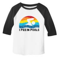 I Pee In Pools Funny Swimmer Swimming Coach Player Toddler Fine Jersey T-Shirt