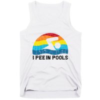 I Pee In Pools Funny Swimmer Swimming Coach Player Tank Top