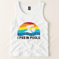 I Pee In Pools Funny Swimmer Swimming Coach Player Tank Top