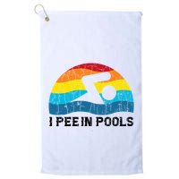 I Pee In Pools Funny Swimmer Swimming Coach Player Golf Towel