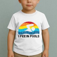 I Pee In Pools Funny Swimmer Swimming Coach Player Toddler T-Shirt