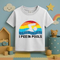 I Pee In Pools Funny Swimmer Swimming Coach Player Toddler T-Shirt