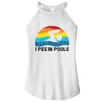 I Pee In Pools Funny Swimmer Swimming Coach Player Women's Perfect Tri Rocker Tank