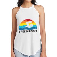 I Pee In Pools Funny Swimmer Swimming Coach Player Women's Perfect Tri Rocker Tank