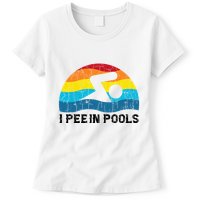 I Pee In Pools Funny Swimmer Swimming Coach Player Womens T-Shirt
