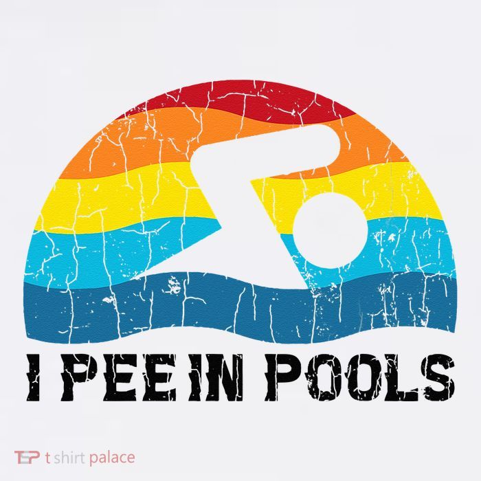 I Pee In Pools Funny Swimmer Swimming Coach Player Womens T-Shirt