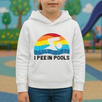 I Pee In Pools Funny Swimmer Swimming Coach Player Kids Hoodie