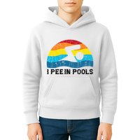 I Pee In Pools Funny Swimmer Swimming Coach Player Kids Hoodie