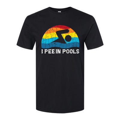 I Pee In Pools Funny Swimmer Swimming Coach Player Graphic Softstyle CVC T-Shirt