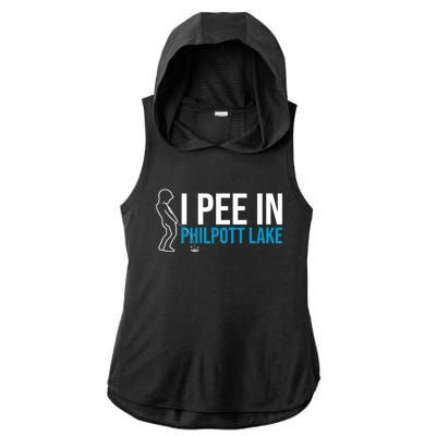 I Pee In The Philpott Lake Funny Camping Humor Camper Gift Ladies PosiCharge Tri-Blend Wicking Draft Hoodie Tank