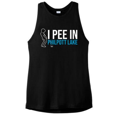 I Pee In The Philpott Lake Funny Camping Humor Camper Gift Ladies PosiCharge Tri-Blend Wicking Tank