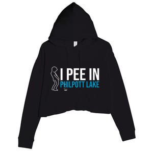 I Pee In The Philpott Lake Funny Camping Humor Camper Gift Crop Fleece Hoodie