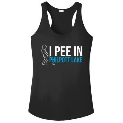 I Pee In The Philpott Lake Funny Camping Humor Camper Gift Ladies PosiCharge Competitor Racerback Tank