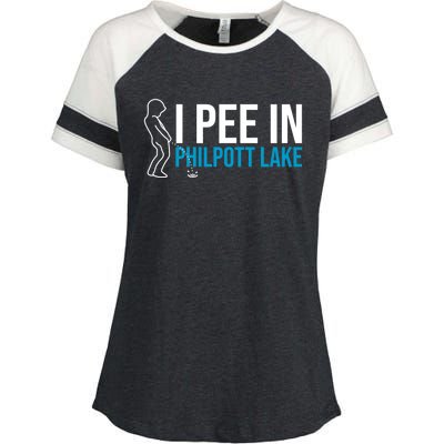 I Pee In The Philpott Lake Funny Camping Humor Camper Gift Enza Ladies Jersey Colorblock Tee