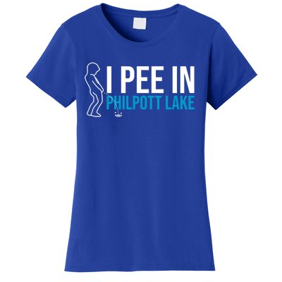 I Pee In The Philpott Lake Funny Camping Humor Camper Gift Women's T-Shirt