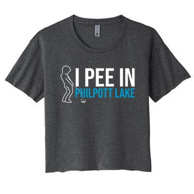 I Pee In The Philpott Lake Funny Camping Humor Camper Gift Women's Crop Top Tee