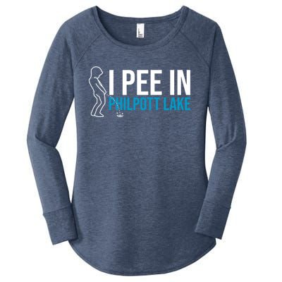 I Pee In The Philpott Lake Funny Camping Humor Camper Gift Women's Perfect Tri Tunic Long Sleeve Shirt