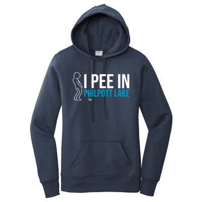 I Pee In The Philpott Lake Funny Camping Humor Camper Gift Women's Pullover Hoodie