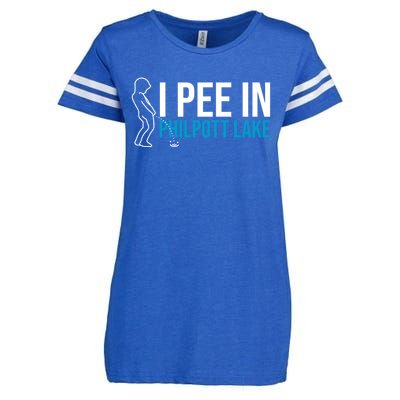 I Pee In The Philpott Lake Funny Camping Humor Camper Gift Enza Ladies Jersey Football T-Shirt