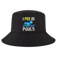 I Pee In Pools Funny Swimming Sayings Summer Cool Comfort Performance Bucket Hat