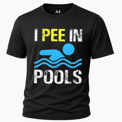 I Pee In Pools Funny Swimming Sayings Summer Performance Shirt