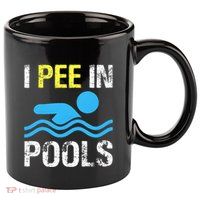 I Pee In Pools Funny Swimming Sayings Summer 11oz C Handle Ceramic Mug