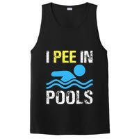 I Pee In Pools Funny Swimming Sayings Summer PosiCharge Competitor Tank