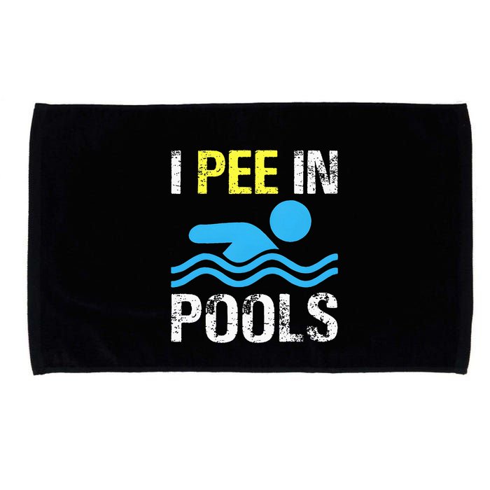 I Pee In Pools Funny Swimming Sayings Summer Microfiber Hand Towel