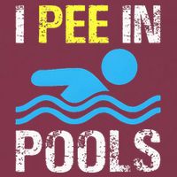 I Pee In Pools Funny Swimming Sayings Summer 16oz Travel Tumbler