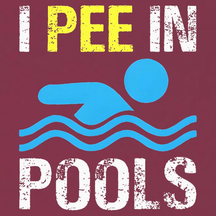 I Pee In Pools Funny Swimming Sayings Summer 16oz Travel Tumbler